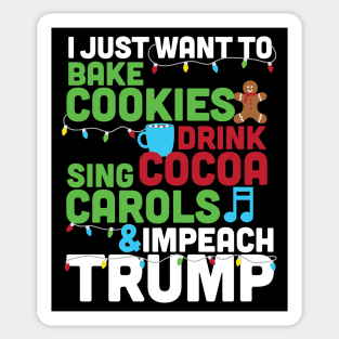 Impeach Trump Christmas Funny Anti Trump Traditions Sticker